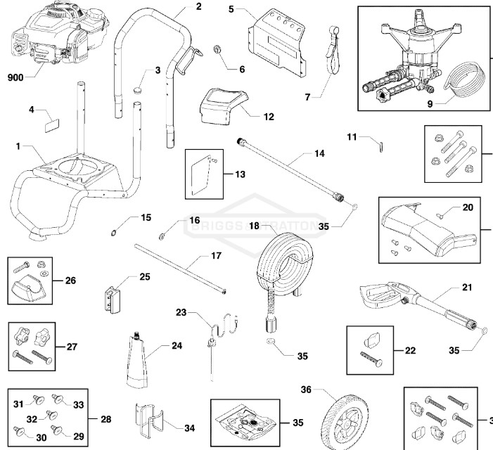 Husqvarna 3100 psi model 020783-00 power washer replacement parts & manual